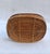 Wood Rattan Basket with Brass Edge Handles, 1970s For Sale - Image 7 of 9