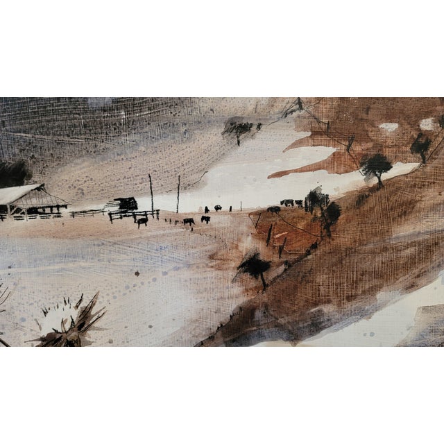 A nice Juried Art Exhibit piece from 1970s by; Artist Wayne Dean . Painted on hard board and framed. Lompock area