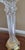 Hollywood Regency Vintage Glass and Brass Column Table Lamp For Sale - Image 3 of 9