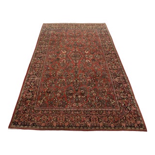 Vintage Oriental 10’3” X 15’6” Red Wool Hand-Knotted Area Rug For Sale