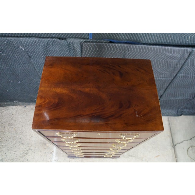 Henredon 18th C. Chippendale Style Mahogany Semainier Chest Lingerie Dresser 59" For Sale - Image 10 of 18