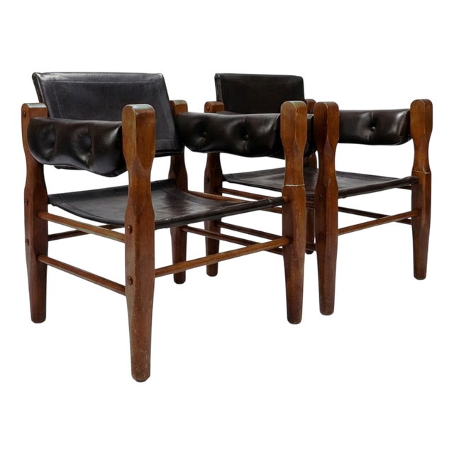 Vintage Safari Chairs, 1970s, Set of 2 For Sale
