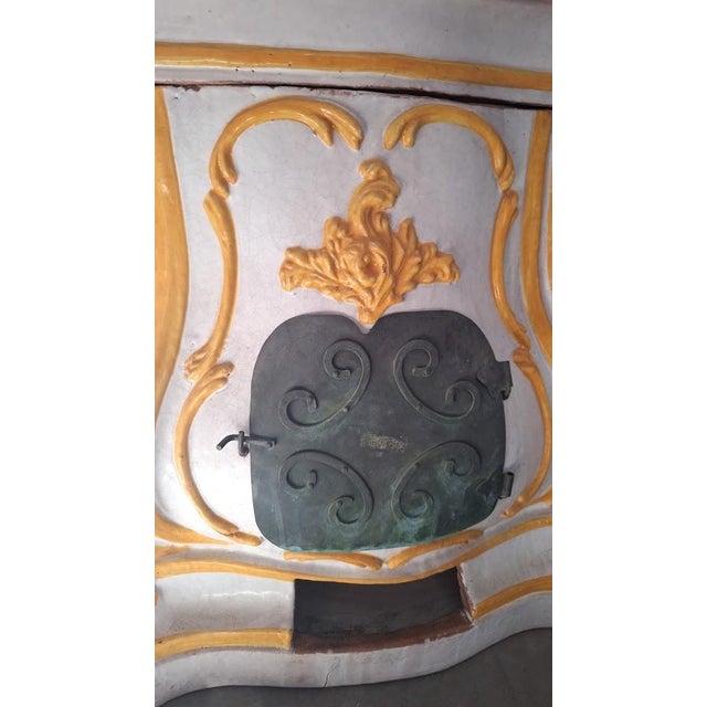 19th Century Italian Rococo Style Majolica Glazed Terracotta Palace Stove For Sale - Image 4 of 10