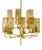 Chandelier Model T434/15 in Brass and Glass by Hans-Agne Jakobsson, Sweden, 1960s For Sale