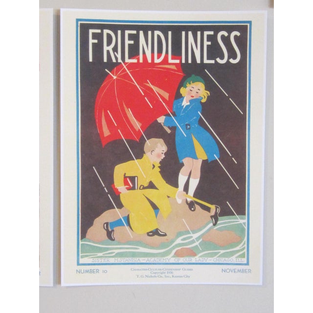 Grade School Citizenship Guide Prints - Set of 3 Unframed For Sale - Image 4 of 5