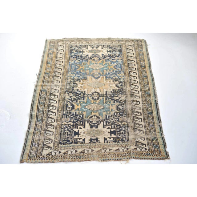 Antique Edwin Shirvan Kuba Caucasus Mountains Rug, 4 x 6 For Sale - Image 11 of 11