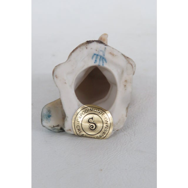 Blue Capodimonte Savastano Eurasian Blue Tit Ceramic Figurine Bird on a Branch 4496b For Sale - Image 8 of 17