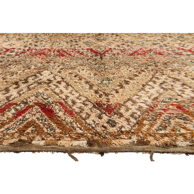 Berber Tribes of Morocco Vintage Zayane Beni M'Guild Moroccan Rug, 07'03 X 11'06 For Sale - Image 4 of 10