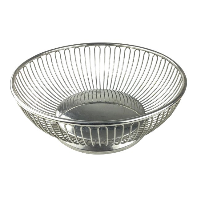Alessi Italian Stainless Wire Design Bread Basket For Sale
