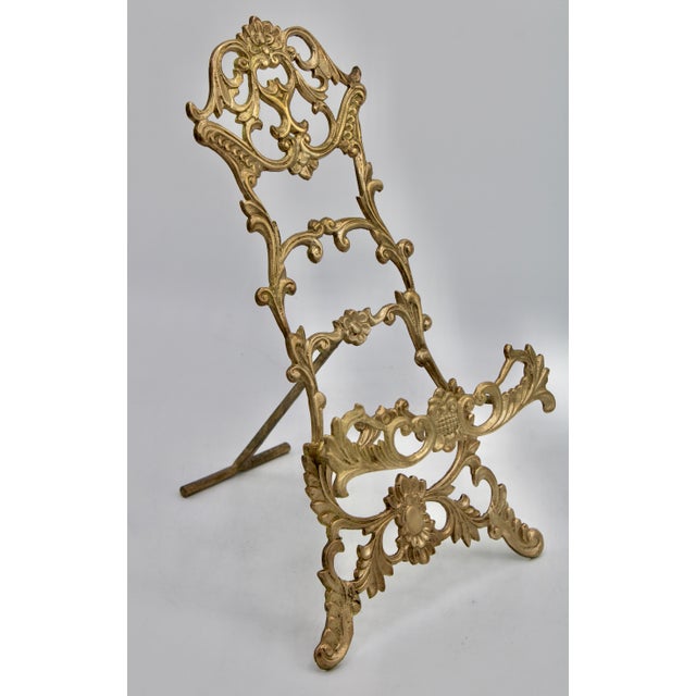 1930s Art Nouveau Brass Easel For Sale - Image 9 of 12