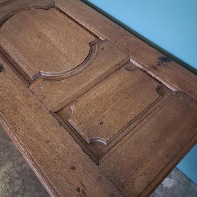 Wood Antique Peasant Trunk in Oak with Iron Fittings, 1800s For Sale - Image 7 of 18