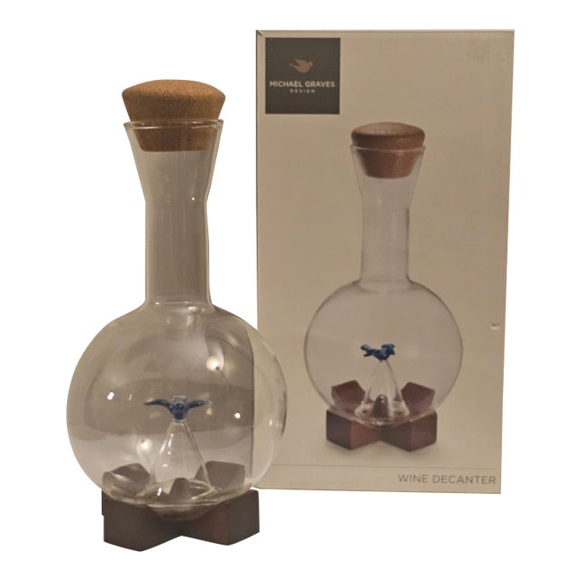 1990s Mid Century Modern Wine Decanter Michael Graves - New in Box For Sale