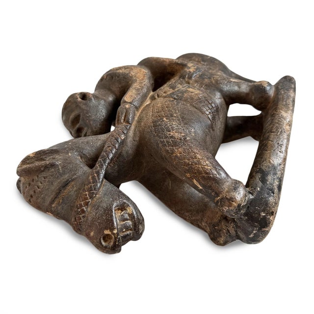 Rare Antique Sandstone Dogon Horse Rider Sculpture Mali For Sale - Image 10 of 12