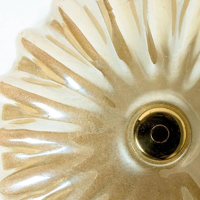 Amber Murano Glass Flush Mount in the style of Barovier & Toso, 1970s For Sale - Image 15 of 18