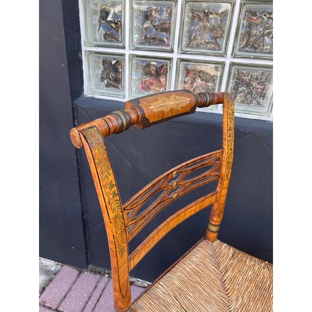 Set of Eight Antique Hitchcock Style Dining Chairs. For Sale - Image 12 of 12
