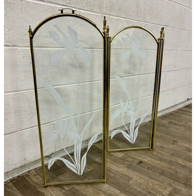 Vintage Post Modern Art Deco Hollywood Regency Fireplace Fender Fireplace Screen For Sale - Image 12 of 12