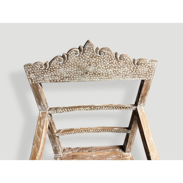 Contemporary Andrianna Shamaris Raffles Shell Inlaid Chair For Sale - Image 3 of 6