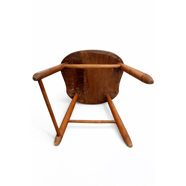Primitive Windsor Wood Side Chair From the Clark Gable Estate – Christie’s 2006 Provenance For Sale In Las Vegas - Image 6 of 7
