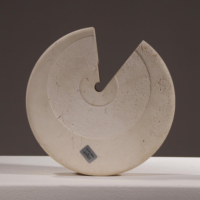 Beige Travertine Vase by Pier Alessandro Giusti and Egidio Di Rosa for Up and Up, Italy, 1970s For Sale - Image 8 of 8