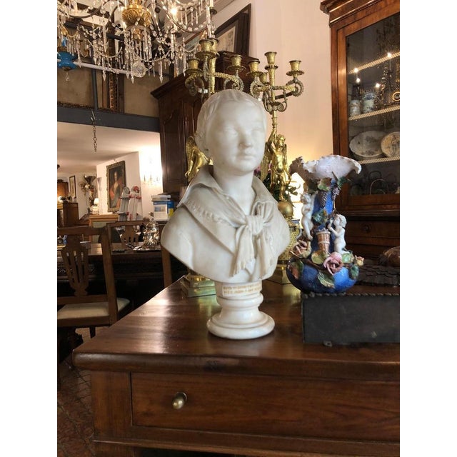 Stanga Francesco, Bust of a Child, 1837, Marble For Sale - Image 10 of 13
