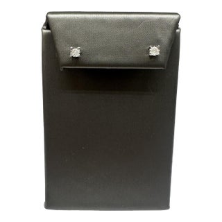 Natural Diamond Stud Earrings in 10kt White Gold – 0.20ctw, New, A Pair For Sale