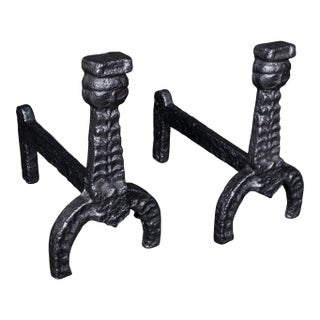 Pair of Antique Fireside Andirons, English, Fire Dog, Hearth, Georgian, c.1805 For Sale