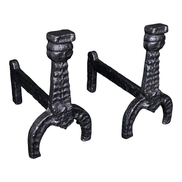 Pair of Antique Fireside Andirons, English, Fire Dog, Hearth, Georgian, c.1805 For Sale