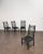 Dining Chairs in Black Enameled Wood and Smooth Velvet, Italy, 1980s, Set of 4 For Sale - Image 6 of 13