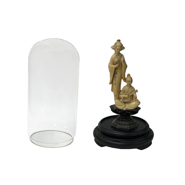 1980s 12" Vintage Glass Transparent Dome Shape Round Display Case For Sale - Image 5 of 5