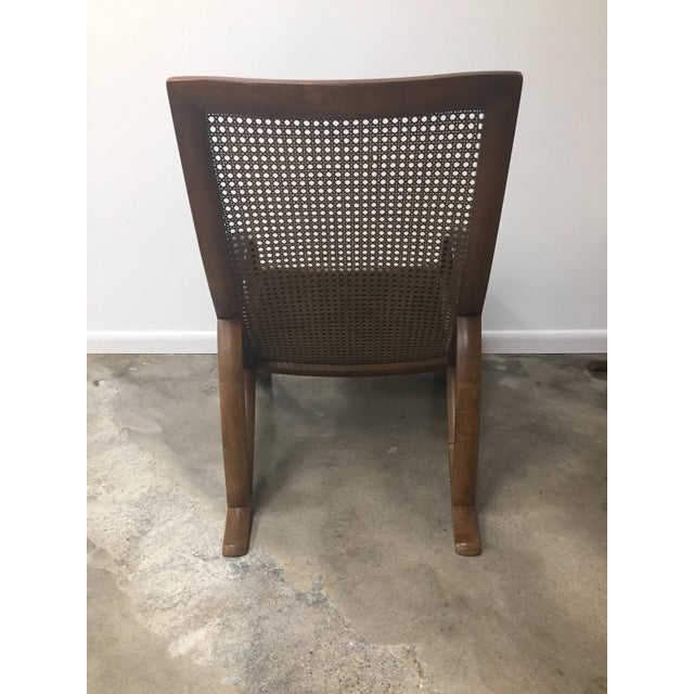 Modern Bentwood & Cane Lounge Chairs & Ottoman - Set of 3 | Chairish