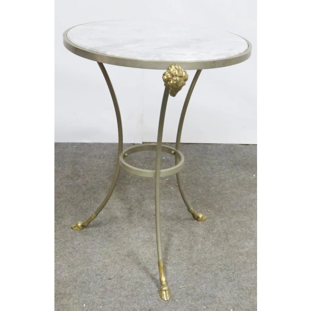 Traditional Directoire Rams Head Marble Top Gueridon Table For Sale - Image 3 of 9
