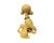 Vintage Mid Century Modern Ceramic Dog Poodle Mint MCM Kitsch 1950s Yellow Gold For Sale - Image 4 of 9