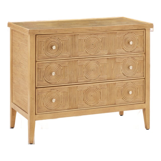 Currey & Company Santos Sea Sand Large Chest For Sale