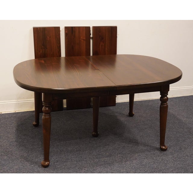 Brown High End Vintage Solid Knotty Pine Rustic Americana 96" Oval Dining Table For Sale - Image 8 of 10