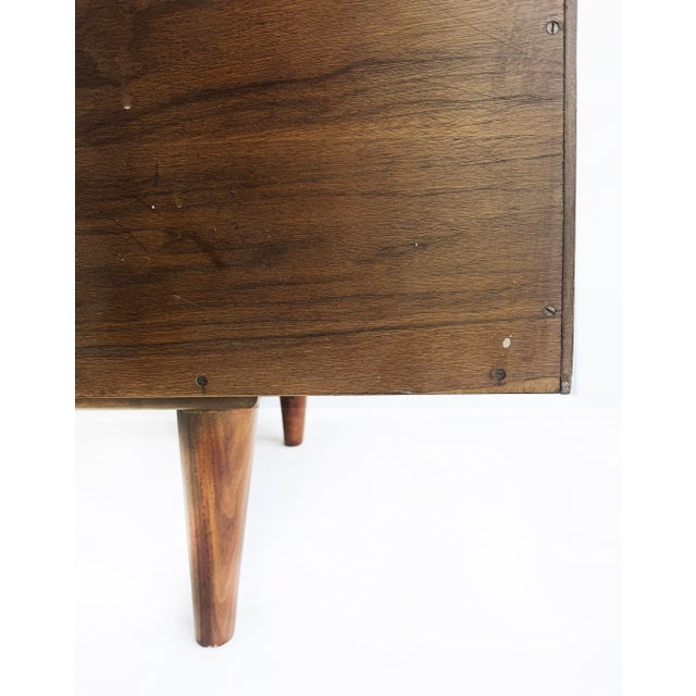 1950s Gio Ponti Singer & Sons Walnut, Rosewood Chest of Drawers Restored For Sale - Image 9 of 12