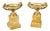 Gilded Bronze and Yellow Marble Centerpieces, 1930, Set of 2 For Sale