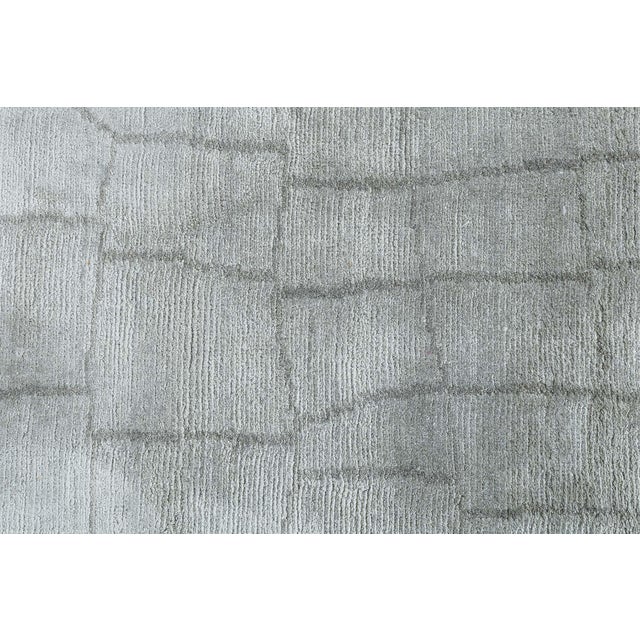 Textile Luxurious Silk Rug with Grey Crocodile Skin Design by Doris Leslie Blau For Sale - Image 7 of 8