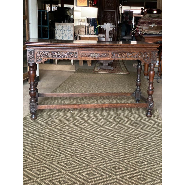 Antique English Console W Drawer 19th Century For Sale - Image 6 of 13