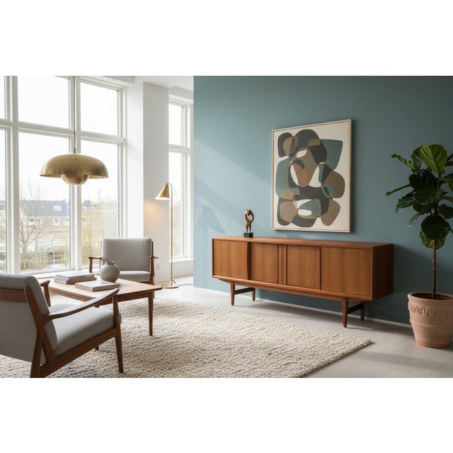 Danish Sideboard in Teak with Sliding Doors by E. W. Bach for Sejling Skabe, 1960s For Sale - Image 15 of 16