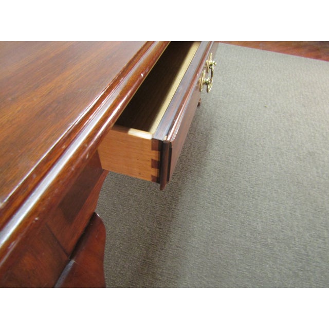 Wood Henkel Harris Solid Mahogany Chippendale Style Console Table For Sale - Image 7 of 9