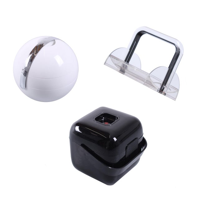 Stella and Amanda Ice Bucket and Napkin Holder from Guzzini, 1970s, Set of 3 For Sale - Image 15 of 15