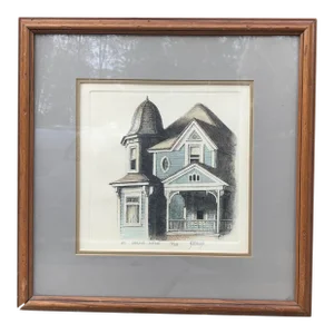 Late 20th Century Architectural Colored Etching by James Yarbrough
