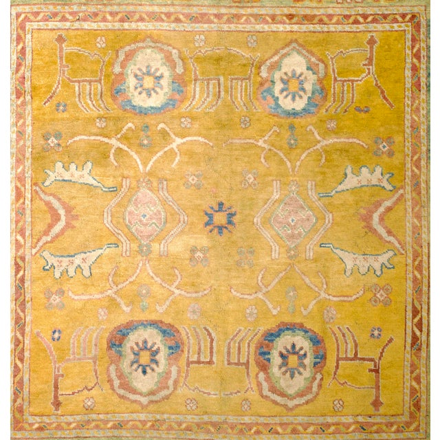 Antique Irish Donegal Rug 9'5" X 9’5” For Sale - Image 4 of 6