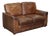 Vintage Halo Two Seater Brown Leather Sofa For Sale