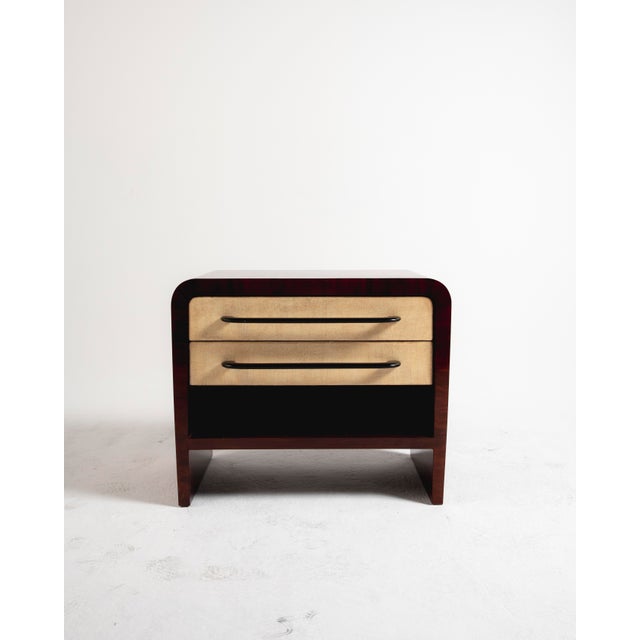 Beautiful pair of mahogany nightstands or side tables! Two drawers each. Bought for a project, but don't fit our space....