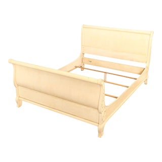 Ethan Allen French Country Style 'Legacy' Queen Size Sleigh Bed Frame For Sale