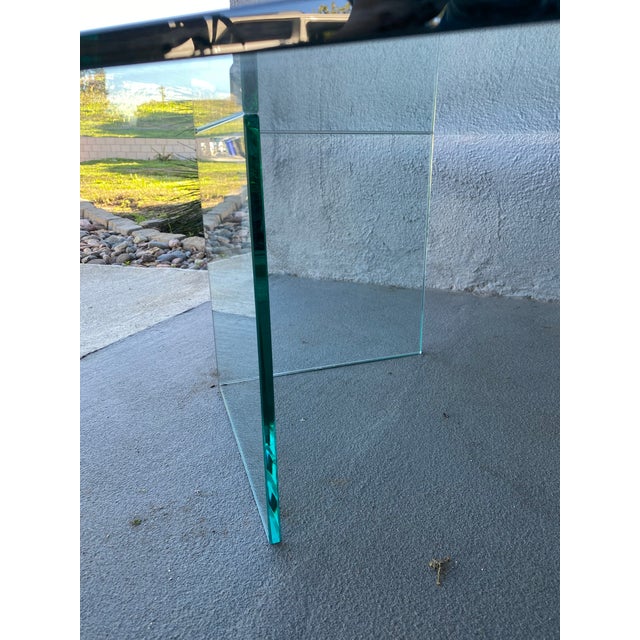 Transparent 1970s Large Glass Coffee Table in the Style of Pace For Sale - Image 8 of 11