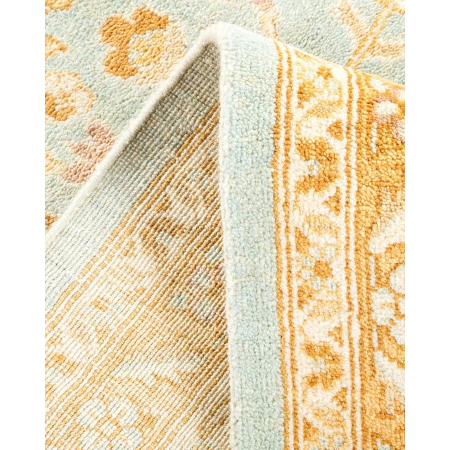 Vintage Traditional Hand Knotted Wool Area Rug, Blue - 5'10" X 9'3" For Sale In New York - Image 6 of 9