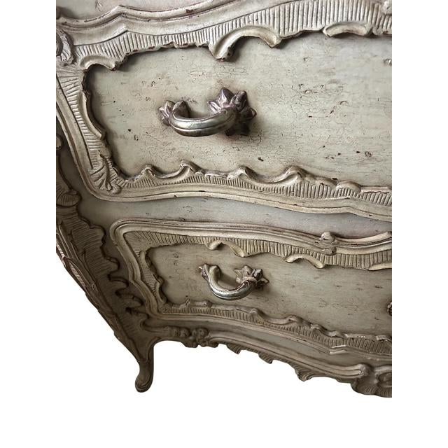 Century Furniture Attributed to Oscar De La Renta for Century Furniture Two-Drawer Bombe Chest For Sale - Image 4 of 11