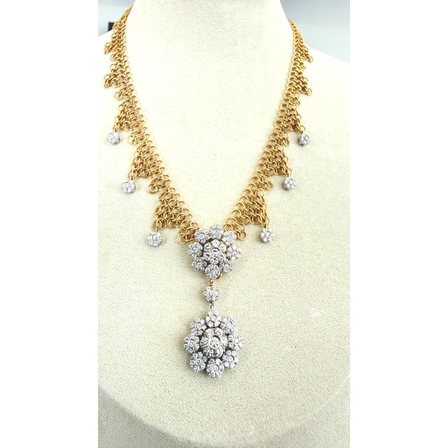 Vintage Pasquale Bruni 18k Gold Diamond Fringe Necklace, Italy For Sale - Image 14 of 14